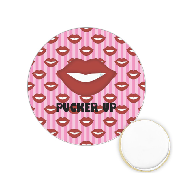 Custom Lips (Pucker Up) Printed Cookie Topper - 1.25"