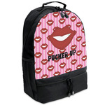 Lips (Pucker Up) Backpacks - Black