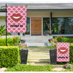 Lips (Pucker Up) Large Garden Flag - Double Sided