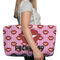 Lips (Pucker Up) Large Rope Tote Bag - In Context View