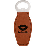 Lips (Pucker Up) Leatherette Bottle Opener - Double Sided