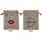 Lips (Pucker Up) Medium Burlap Gift Bag - Front and Back