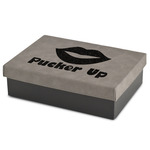 Lips (Pucker Up) Medium Gift Box w/ Engraved Leather Lid