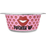 Lips (Pucker Up) Stainless Steel Dog Bowl