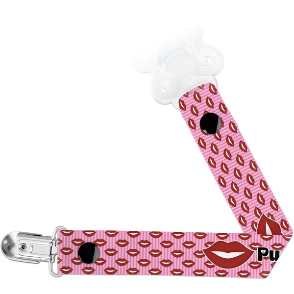 Custom Lips (Pucker Up) Pacifier Clip