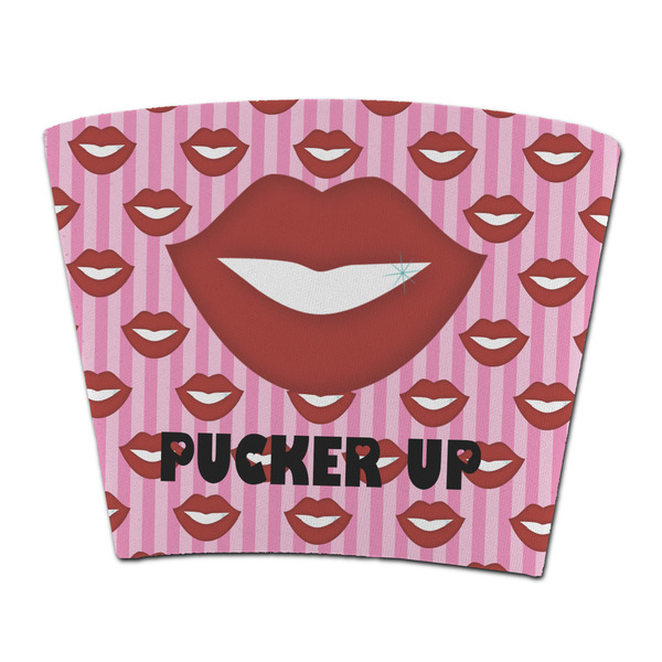 Custom Lips (Pucker Up) Party Cup Sleeve - without bottom