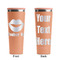 Lips (Pucker Up) Peach RTIC Everyday Tumbler - 28 oz. - Front and Back