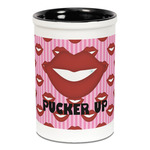 Lips (Pucker Up) Ceramic Pencil Holders - Black