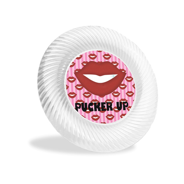 Custom Lips (Pucker Up) Plastic Party Appetizer & Dessert Plates - 6"