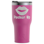 Lips (Pucker Up) RTIC Tumbler - Magenta - Laser Engraved - Single-Sided