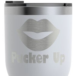 Lips (Pucker Up) RTIC Tumbler - White - Engraved Front & Back