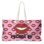 Lips (Pucker Up) Large Tote Bag with Rope Handles