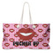 Lips (Pucker Up) Large Rope Tote Bag - Front View