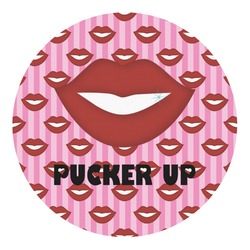 Lips (Pucker Up) Round Decal - Large