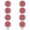 Lips (Pucker Up) Round Linen Placemats - APPROVAL Set of 4 (double sided)