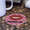 Lips (Pucker Up) Round Paper Coaster - Front