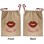 Lips (Pucker Up) Santa Sack - Front & Back