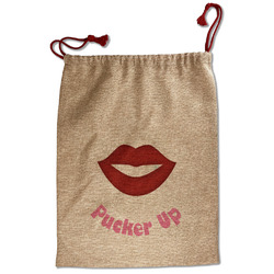 Lips (Pucker Up) Santa Sack - Front