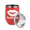 Lips (Pucker Up) Stainless Wine Tumblers - Coral - Double Sided - Alt View