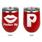 Lips (Pucker Up) Stainless Wine Tumblers - Red - Double Sided - Approval