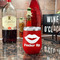 Lips (Pucker Up) Stainless Wine Tumblers - Red - Double Sided - In Context