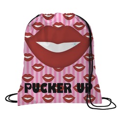 Lips (Pucker Up) Drawstring Backpack - Medium