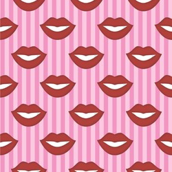 Lips (Pucker Up) Wallpaper & Surface Covering (Peel & Stick 24"x 24" Sample)