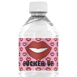 Lips (Pucker Up) Water Bottle Labels - Custom Sized