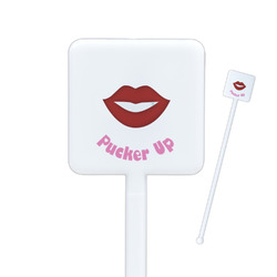 Lips (Pucker Up) Square Plastic Stir Sticks