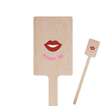 Lips (Pucker Up) 6.25" Rectangle Wooden Stir Sticks - Single Sided