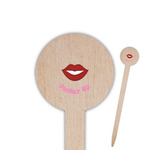 Lips (Pucker Up) Round Wooden Food Picks