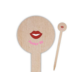 Lips (Pucker Up) 6" Round Wooden Food Picks - Double Sided
