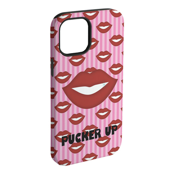 Custom Lips (Pucker Up) iPhone Case - Rubber Lined - iPhone 15 Plus