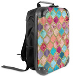 Glitter Moroccan Watercolor Kids Hard Shell Backpack