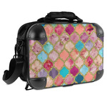 Glitter Moroccan Watercolor Hard Shell Briefcase - 15"