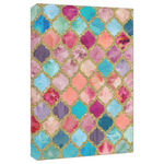 Glitter Moroccan Watercolor Canvas Print - 20x30