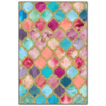 Glitter Moroccan Watercolor Wood Print - 20x30