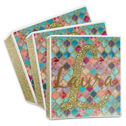 Glitter Moroccan Watercolor 3-Ring Binder