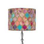 Glitter Moroccan Watercolor 8" Drum Lamp Shade - Fabric