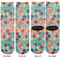 Glitter Moroccan Watercolor Adult Crew Socks - Double Pair - Front and Back - Apvl