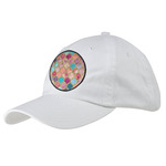 Glitter Moroccan Watercolor Baseball Cap - White