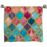 Glitter Moroccan Watercolor Bath Towel