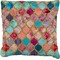 Glitter Moroccan Watercolor Burlap Pillow 18"