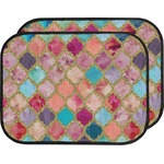 Glitter Moroccan Watercolor Car Floor Mats (Back Seat)