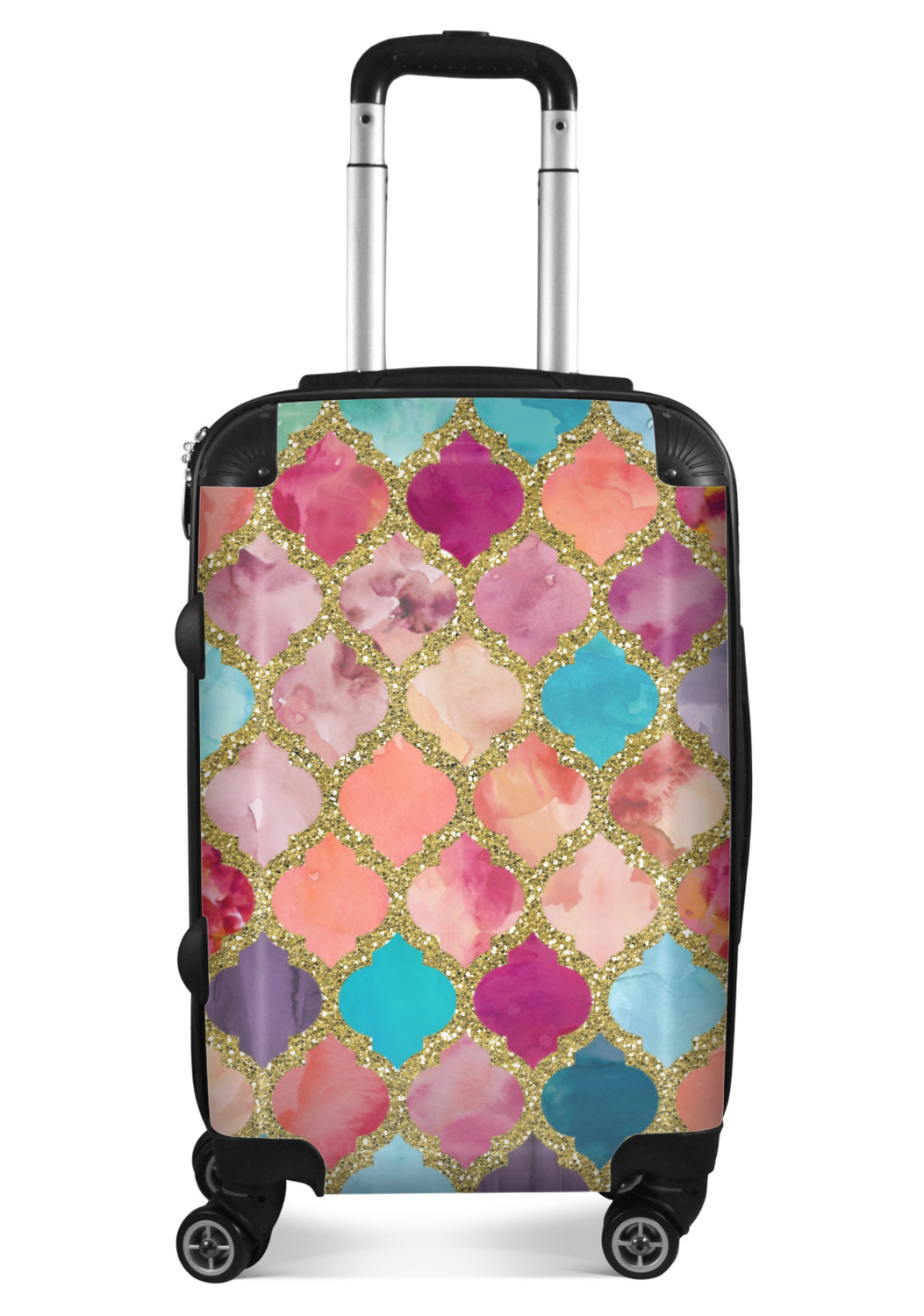 Glitter Moroccan Watercolor Suitcase YouCustomizeIt