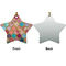 Glitter Moroccan Watercolor Ceramic Flat Ornament - Star Front & Back (APPROVAL)