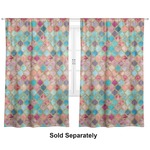 Glitter Moroccan Watercolor Curtain Panel - Custom Size