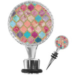 Glitter Moroccan Watercolor Wine Bottle Stopper