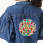 Glitter Moroccan Watercolor Large Custom Shape Patch - 2XL