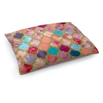 Glitter Moroccan Watercolor Dog Bed - Medium